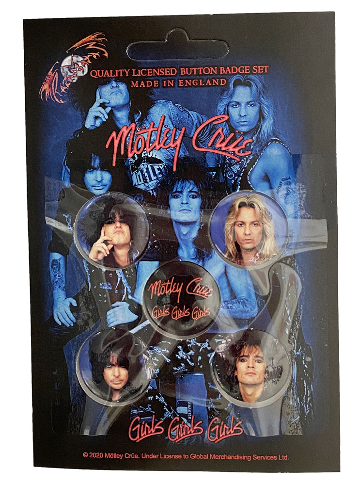 MOTLEY CRUEȥ꡼롼GIRLS,GIRLS,GIRLS BADGE SET̥Хåå(5)