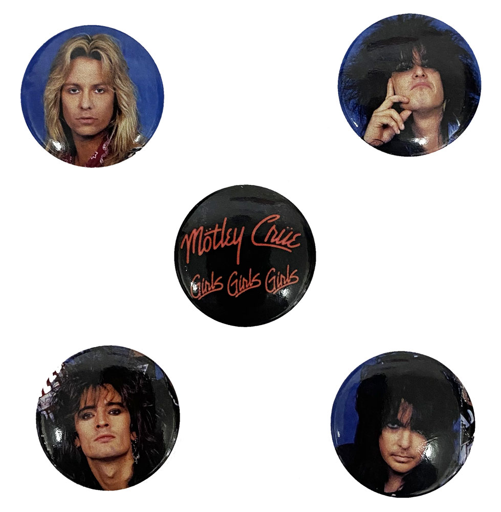 MOTLEY CRUEȥ꡼롼GIRLS,GIRLS,GIRLS BADGE SET̥Хåå(5)