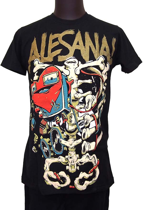 Alesana Skeleton Heart アリセイナ アレサナ バンドtシャツ