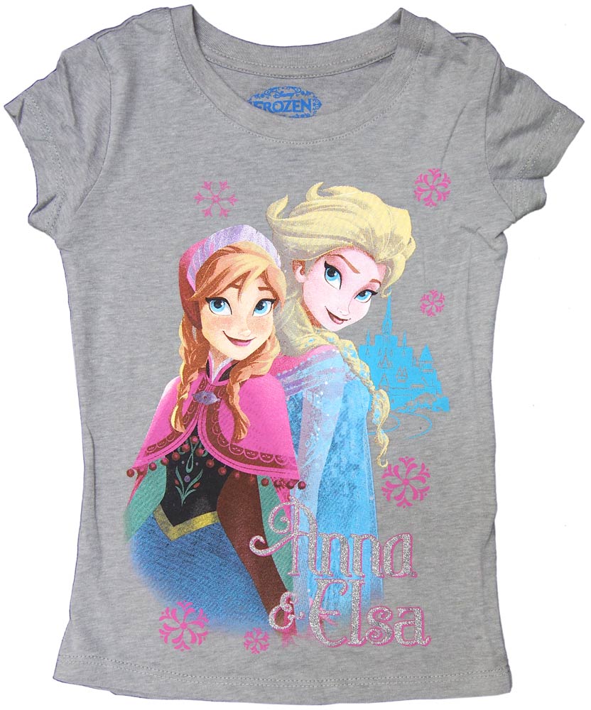 DISNEY】アナと雪の女王 アナ＆エルサ Tシャツ ディズニー 女の子用 子供服