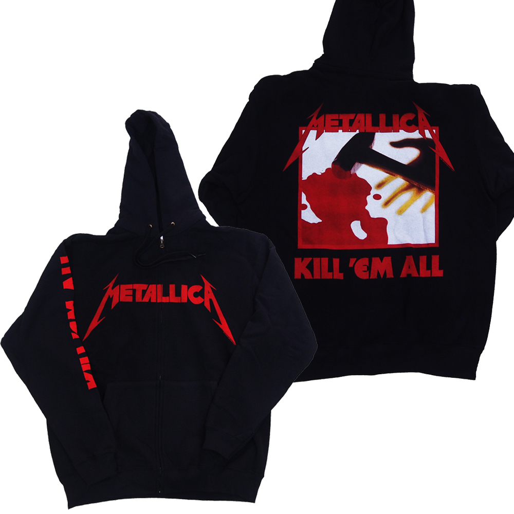 Metallica メタリカ Kill Em All Black ジップパーカー オフィシャルバンドパーカー
