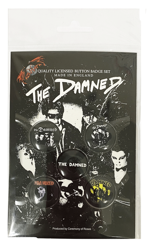 ɡTHE DAMNEDYOUNG,HOT,LOUD AND STIFFBUTTON BADGE SETХḁ̊Хåå(5)