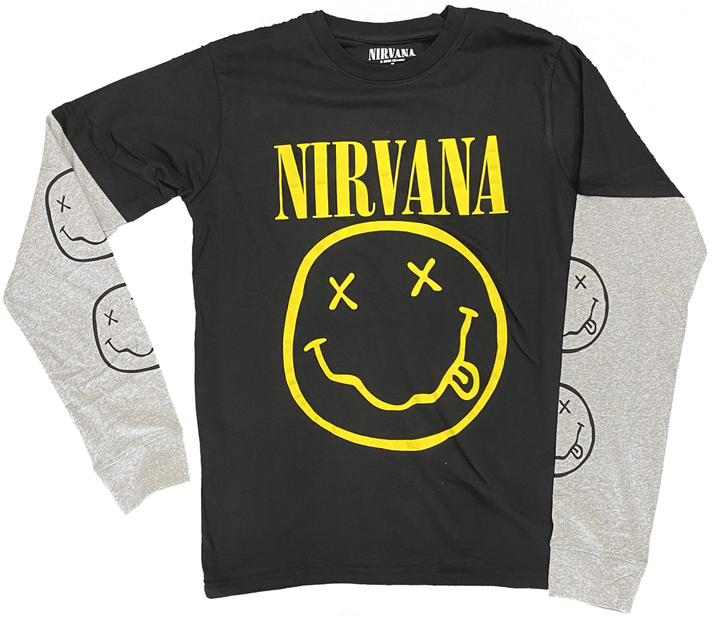 ˥ʡNIRVANAHAPPY FACE LAYERED LONG SLEEVEĹµ󥰥꡼֡TġåT