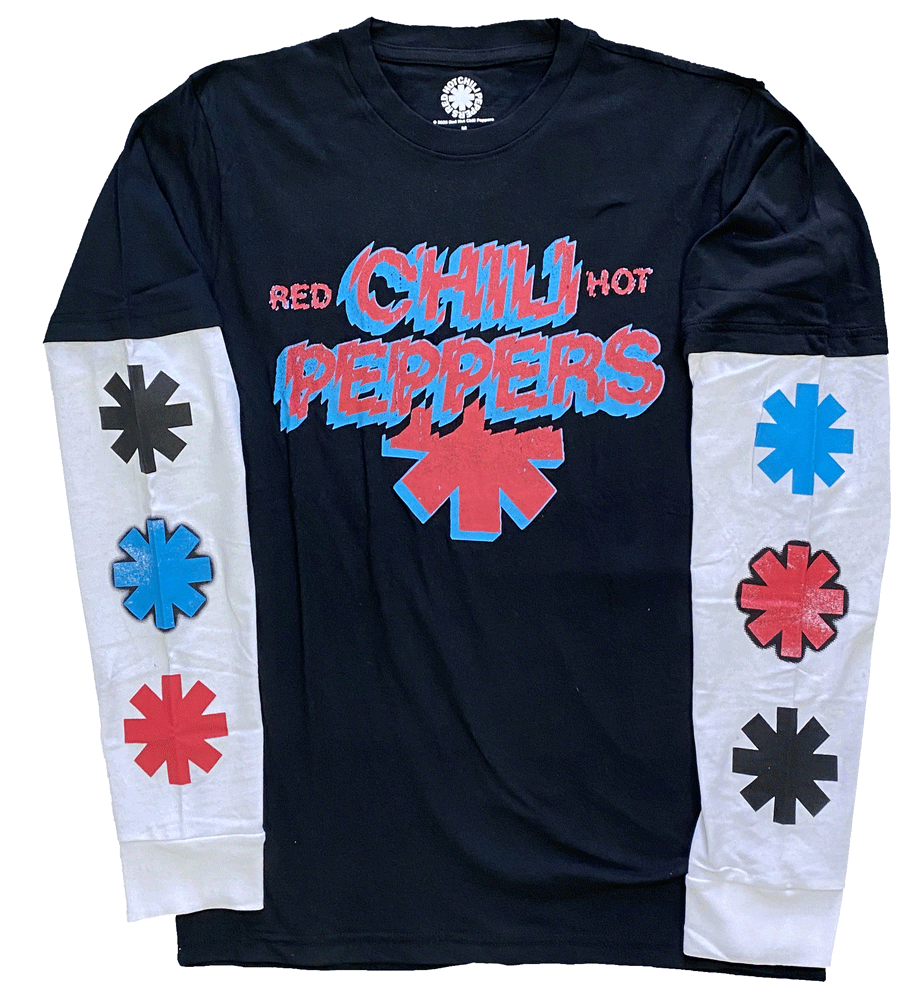 RED HOT CHILI PEPPERS・ レッドホッドチリペッパーズ・ SHOCK LOGO・ロングスリーブ・長袖・長袖Tシャツ・バンドTシャツ