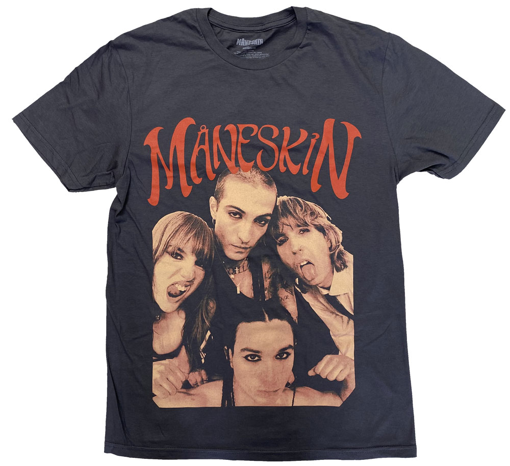 MANESKIN・マネスキン・GROUP PHOTO・U.S.A.版・Tシャツ・ロックTシャツ