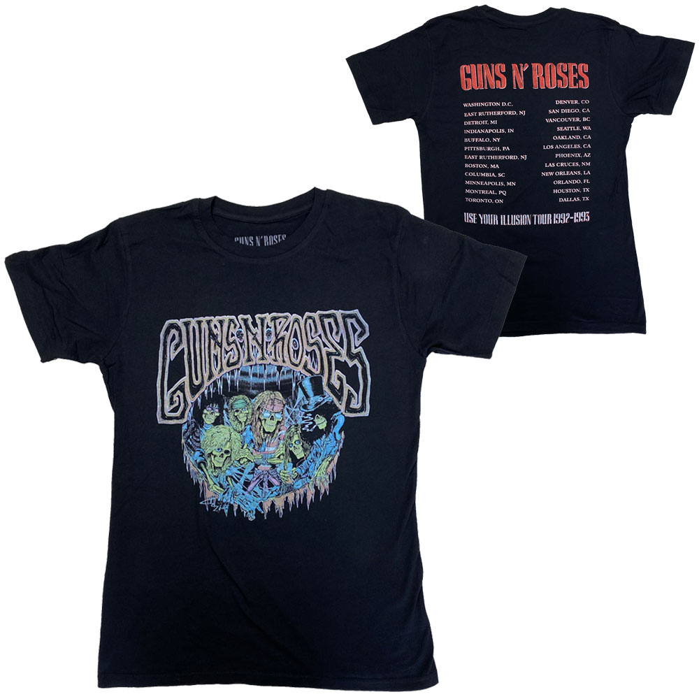 ガンズ アンド ロゼース・GUNS N ROSES・ILLUSION TOUR・Tシャツ・ ロックTシャツ